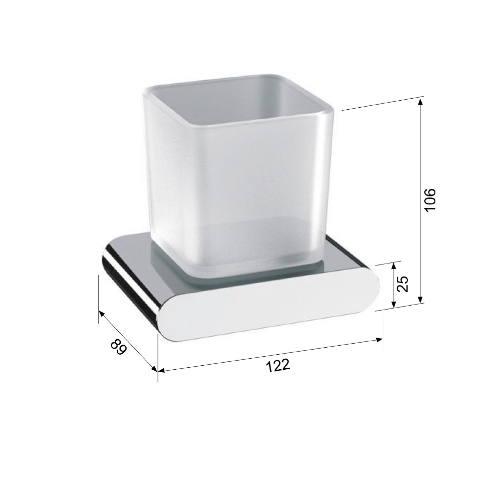 FLORI Glas, poliertes Nickel/Milchglas