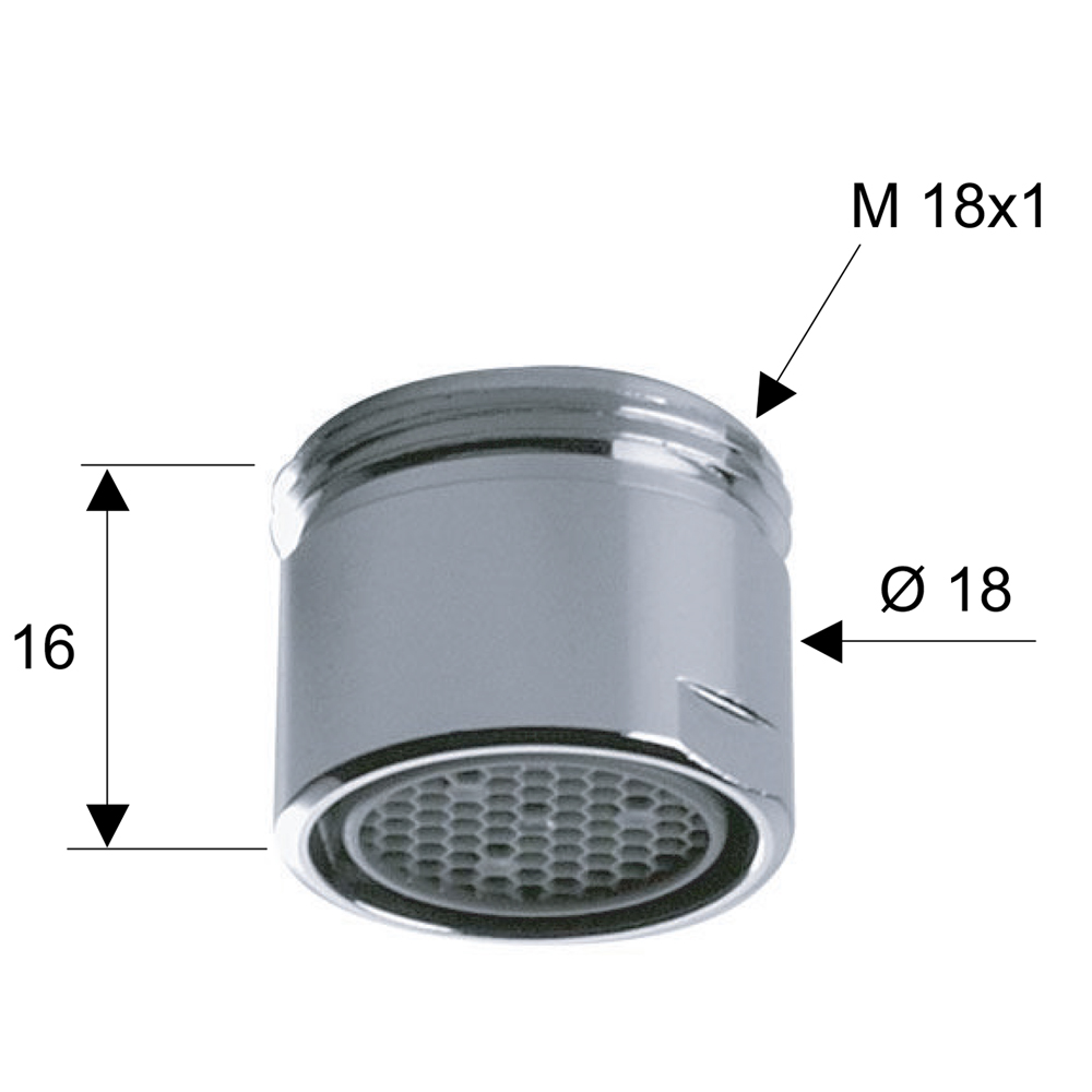 Luftsprudler Set 5 Stück - M18 Edelstahl Innengewinde