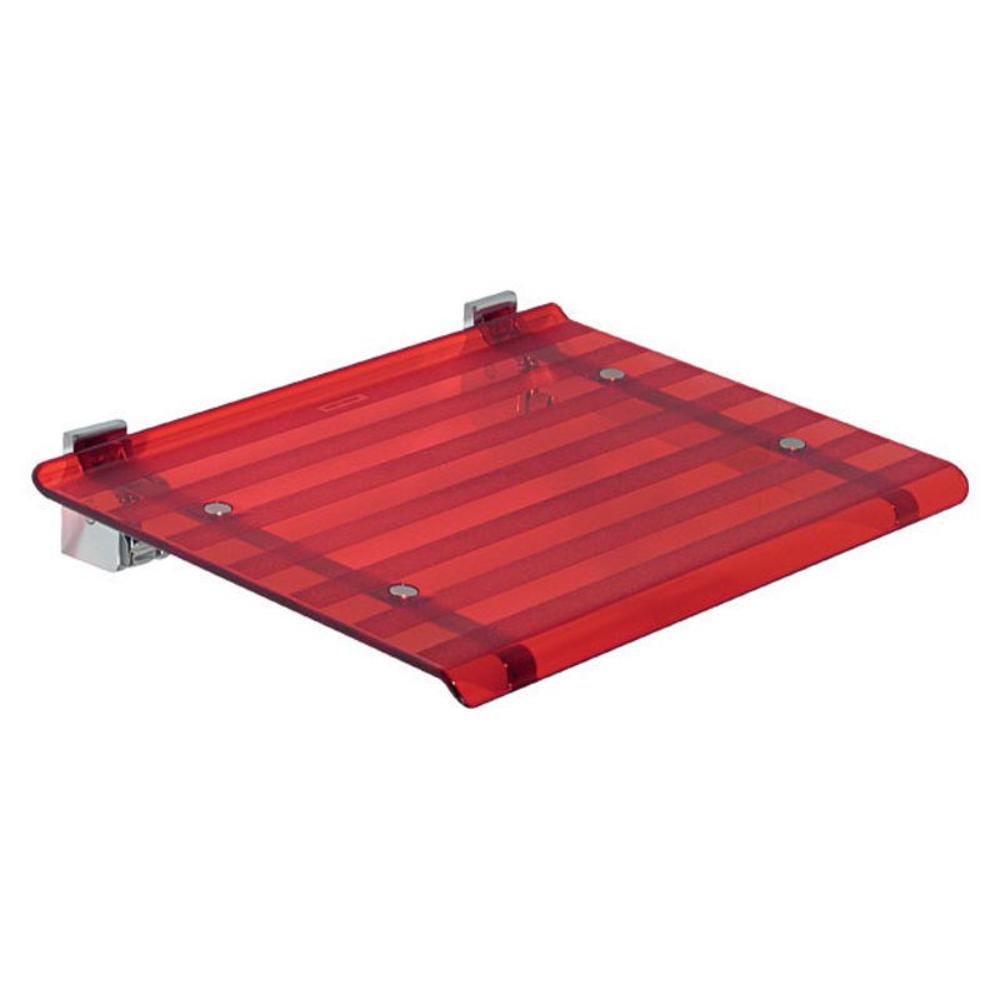 Schöne Badaccessoires Rot LEO Duschsitz 40x31cm rot