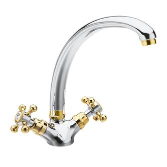 ANTEA Küchenarmatur, Höhe 265mm, Chrom / Gold
