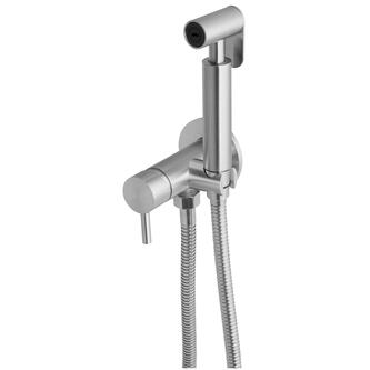 MINIMAL Unterputz Bidetarmatur mit Stop Handbrause, Edelstahl matt