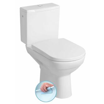 BEHRENS RIMLESS Kombi-WC, Ablauf senkrecht/waagerecht, Weiß