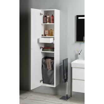 ESPACE Schrank 35x172x32cm, 1x Tür, links/rechts, weiss matt