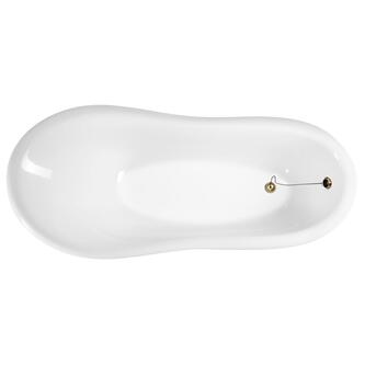 RETRO freistehende Badewanne 174,5x82x80,5cm, weiß, Füße Bronze