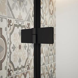 TRINITY BLACK Rechteckige Duschkabine 1000x900mm, Klarglas. rechts