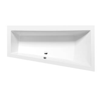 Raumspar Badewanne ANDRA 160x90x45cm, rechts,weiß matt