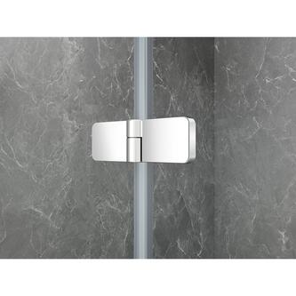 GLOBE CHROME Duschabtrennung Viertelkreis 1000x800mm, Mattglas, rechts