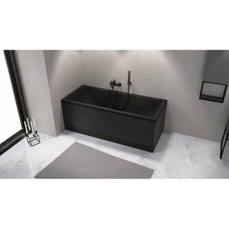 CLEO Rechteckwanne mit Füßen 180x80x48cm, schwarz matt