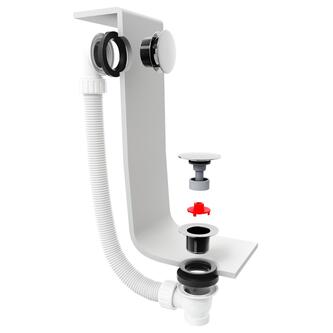 Ablaufgarnitur, klick-klack, Länge 1200mm, Stopfen 72mm, Gold matt