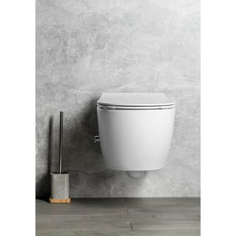 SENTIMENTI CLEANWASH Hänge-WC, spülrandlos+Armatur 36x51cm, weiss