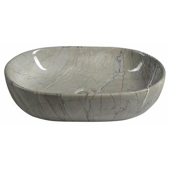 DALMA Keramik-Waschtisch 59x42 cm, grigio