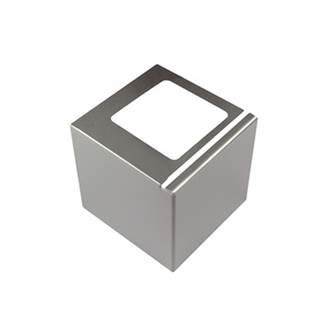 Eckstück aus Edelstahl, gebürstet, passend zum Balkonabdeckprofil Edelstahl, 55 mm hoch