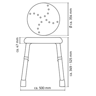 HANDICAP Bad-Sitz, Durch. 45cm, Schwarz