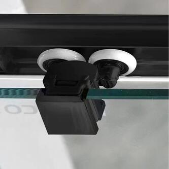 SIGMA SIMPLY BLACK Eck-Duschabtrennung, 1200x1200 mm, Eckeinstieg, Klarglas