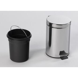 SIMPLE LINE Abfalleimer rund 3l, polierter Edelstahl