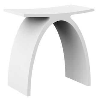 KORAL Badstuhl 43x43x23,5cm, Solid Surface, Weiß matt