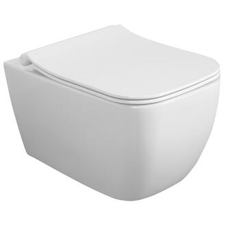 VEA Hänge-WC, spülrandlos, 34,5x52cm, weiß