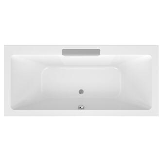 CASCATA Rechteckbadewanne 185x85x45cm, Kaskade Edelstahl