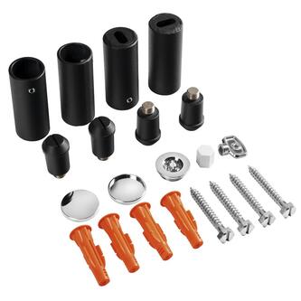 Montagehalterung für Heizkörper, Schwarz matt