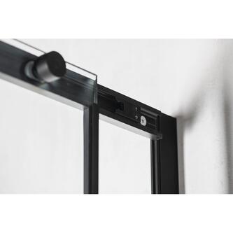 ALTIS LINE BLACK Eckige Duschkabine 1000x1000 mm, Eckeinstieg, Klarglas