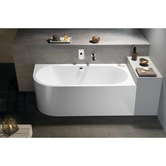 VIVA R MONOLITH asymmetrische Badewanne 170x75x60cm,rechts, weiß