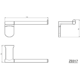 ZERO Toilettenpapierhalter, Chrom
