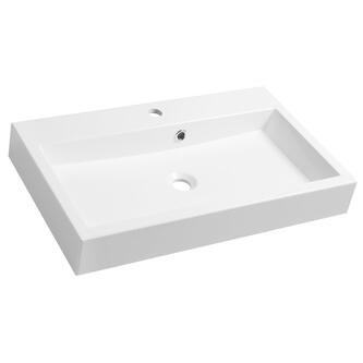 ORINOKO Gussmarmor-Waschtisch 70x10x42cm, weiß