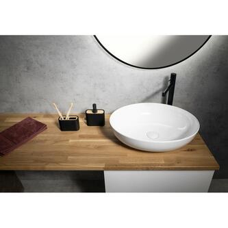 NINFEA Zahnbürstenhalter , Schwarz/Bambus