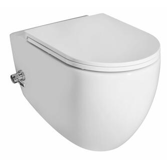 INFINITY CLEANWASH Hänge-WC inkl. Armatur und Bidetbrause, spülrandlos,36,5x53cm, weiss