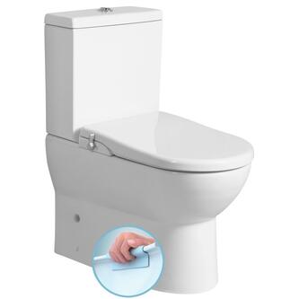 JALTA WC-Kombi mit Bidet-Sitz CLEAN STAR,spülrandlos, Abgang senkrecht/waagerecht, Weiß