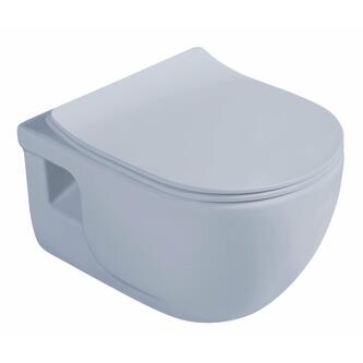 BRILLA Slim WC Sitz mit Soft Close System, hellblau matt