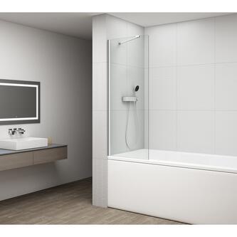 FISA Wannenabtrennung 800x1500mm, Chrom, Klarglas