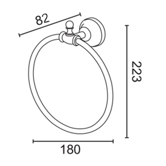 PERLA Handtuchhalter rund, Gold