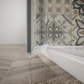 TRINITY CHROME Duschtür 900 mm, Klarglas, rechts