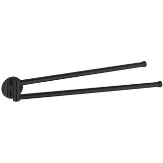 SAMBA Doppel Handtuchhalter drehbar 450mm, Schwarz