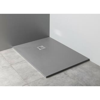 MITIA Gussmarmor-Duschwanne, Rechteck 160x90cm, grau