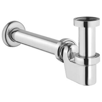 Waschtisch-Siphon 5/4", Abfluss 32mm,platzsparend, Chrom