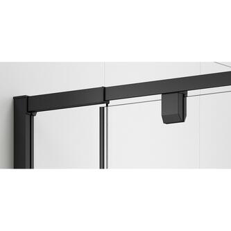 EASY BLACK Drehduschtür 760-900mm,Klarglas