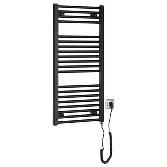 DIRECT-E Elektrischer Badheizkörper, gerade, 450x960 mm, 300 W, Schwarz