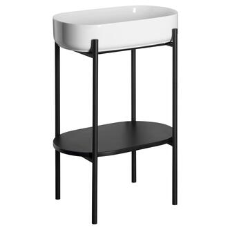 PUNO Konsole mit Waschbecken 550x860x360mm, Schwarz matt