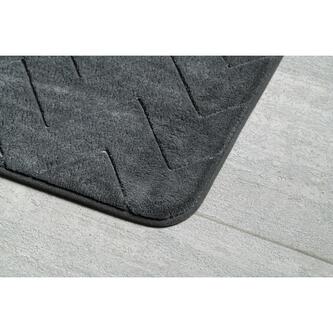 MOUSSE Badematte, 50x80cm, 100% Polyester, Anti-Rutsch, anthrazit