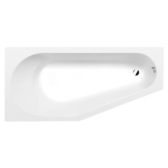 TIGRA L Asymmetrische Badewanne 170x80x46cm, links, weiß matt