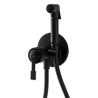 VERSI Unterputz-Armatur mit WC-Handbrause, schwarz matt