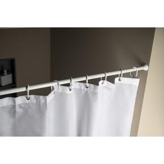 Teleskop-Duschvorhangstange 118-215cm, Weiß