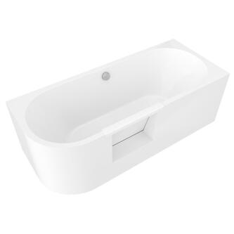 PORTAS Rechts Badewanne mit Tür, 180x75x60cm, Weiß