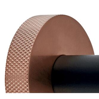 LARISSA Zahnputzbecher, Milchglas, Schwarz/Kupfer matt