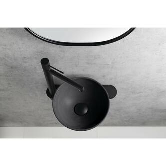 MINOR Betonwaschbecken zum Aufsetzen, Durchmesser 26cm, Anthrazit matt