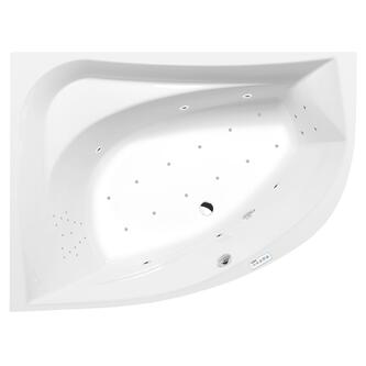 TANYA L Whirlpool-Badewanne, 160x120x49cm, Highline Hydro-Air, Chrom