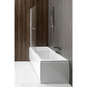 RIONI Badewannenfaltwand, B. 710mm, silber, Klarglas