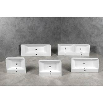 THALIE 120 Keramik-Dopplewaschtisch 120x46cm, weiss